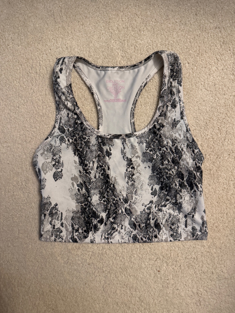 Women’s snake print cropped tank